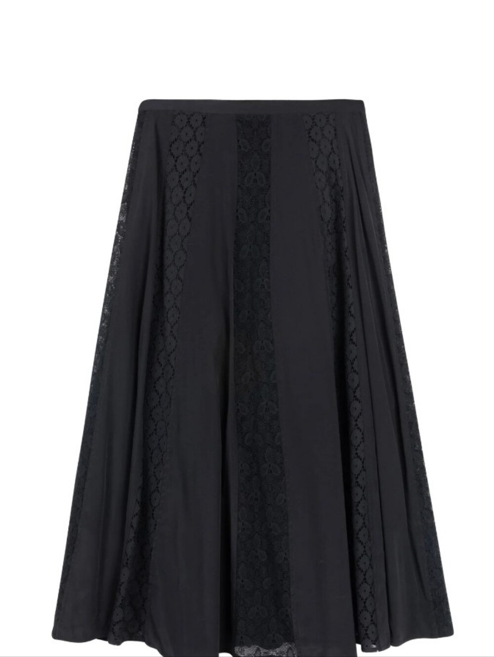 SAG-HARBOR Skirt fully lined lace bottom 12 🎄solid black great look